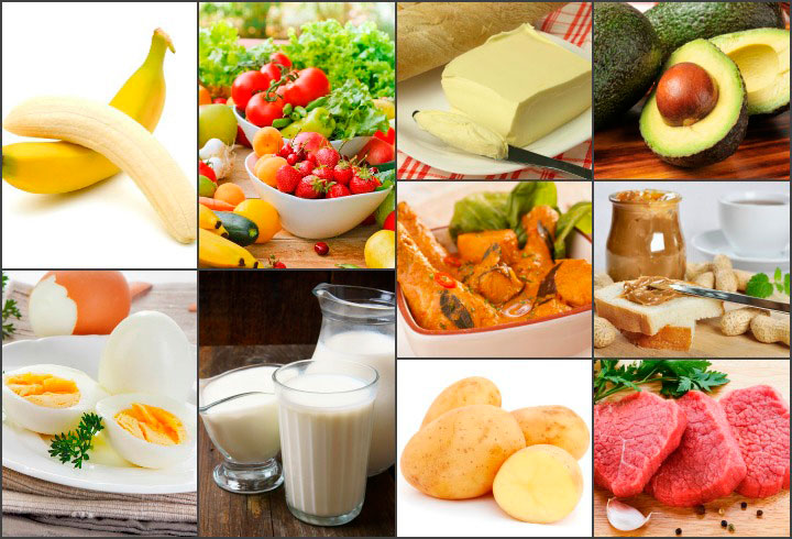 Продукты для набора массы